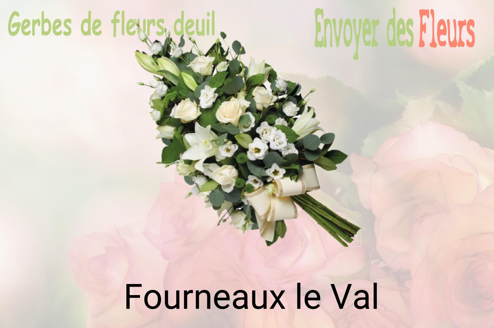 Gerbe de fleurs de deuil livrée à Fourneaux-le-Val
